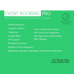 Event Booking Pro – WP Plugin [paypal or offline] - Dghut