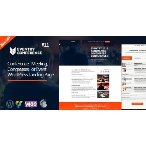 Eventry – Conference Meetup Landing Page WordPress Theme - Dghut