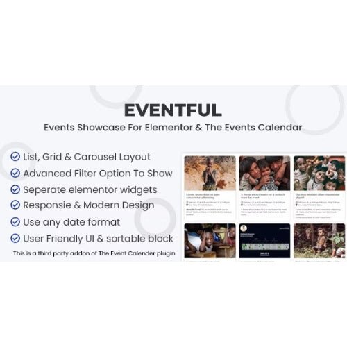 Events Showcase For Elementor And The Events Calendar - Dghut