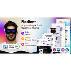 Fladient – App Landing Page WordPress Theme - Dghut