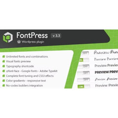 FontPress – WordPress Font Manager - Dghut