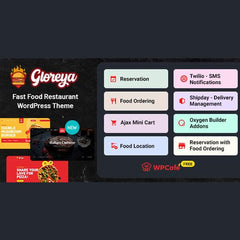 Gloreya – Food Ordering & Delivery Restaurant WordPress Theme - Dghut