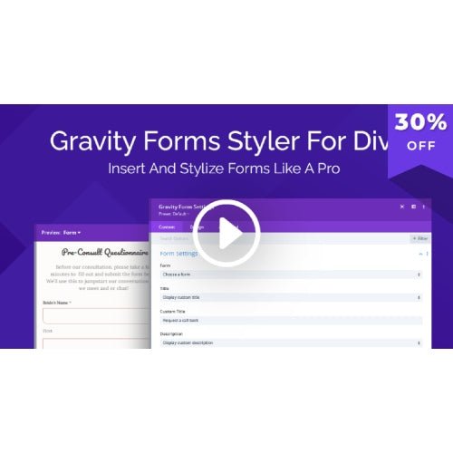 Gravity Forms Styler For Divi – [Wpzone] - Dghut
