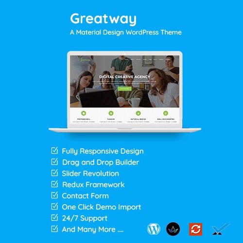 Greatway – Material Design WordPress Theme - Dghut