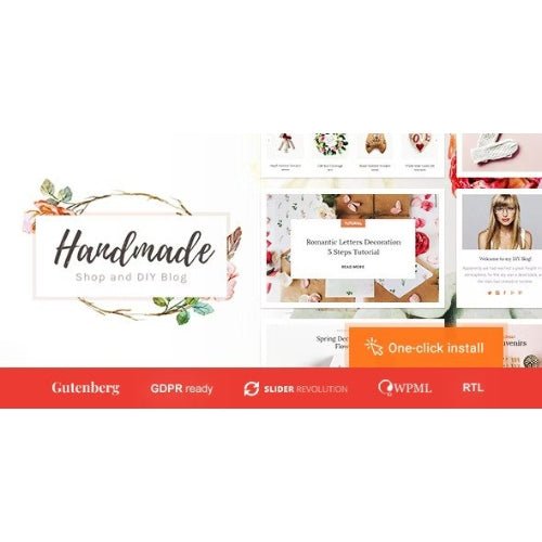 Handmade Shop – Handicraft Blog & Store Creative WordPress Theme - Dghut