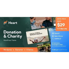 Heart – Donation & Charity Non - Profit WordPress Theme + AI - Dghut