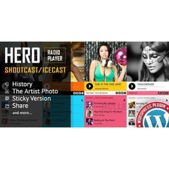 Hero – Shoutcast and Icecast Radio Player With History – WordPress Plugin - Dghut