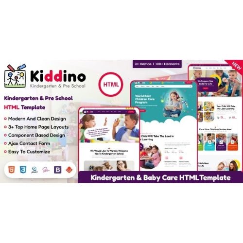 Kiddino – Kids & Kindergarten WordPress Theme - Dghut