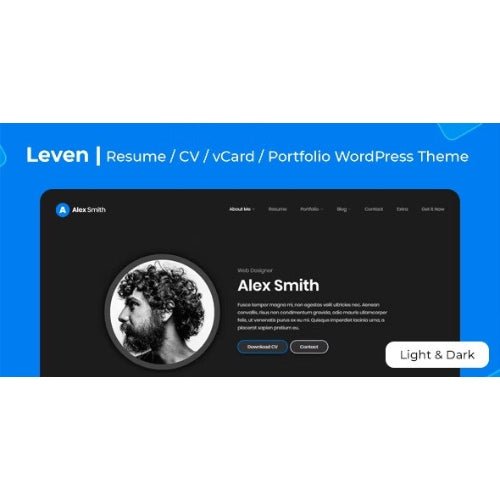 Leven – Resume WordPress Theme - Dghut