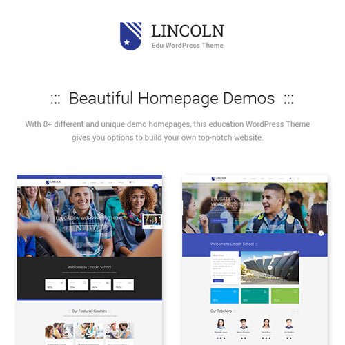 Lincoln – Education Material Design WordPress Theme - Dghut
