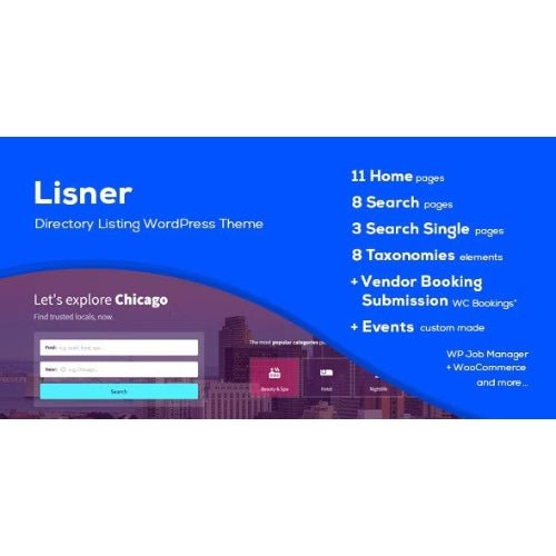 Lisner – Modern Directory Listing WordPress Theme - Dghut