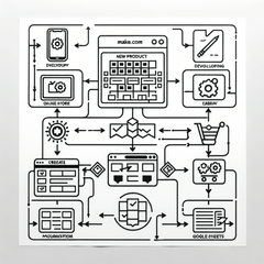 Make.com workflow blueprint: Create new product for Ebay store from google sheet - Dghut