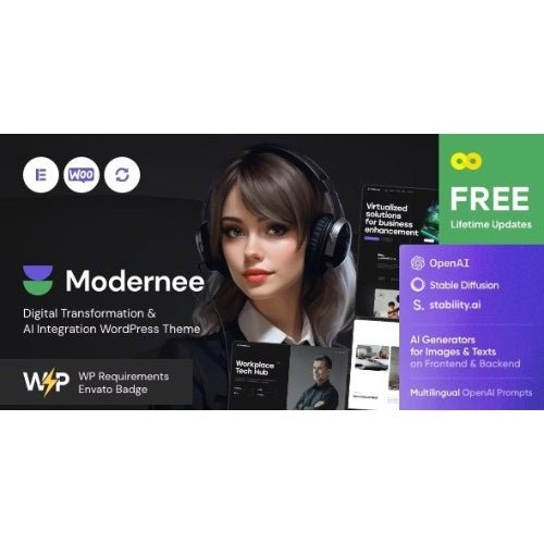 Modernee — AI Integration & Digital Transformation WordPress Theme - Dghut