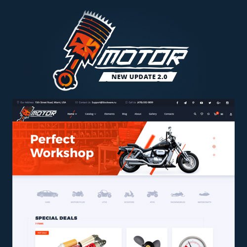 Motor – Vehicles Parts – Equipments and Accessories WooCommerce Store - Dghut