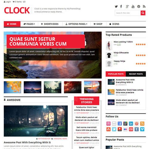 MyThemeShop Clock WordPress Theme - Dghut