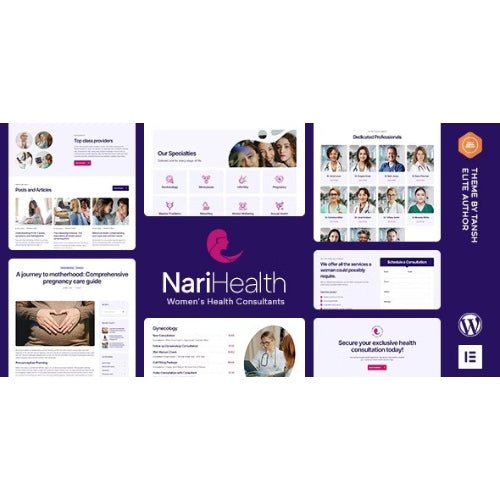 NariHealth Women’s Health Consultant WordPress Theme - Dghut