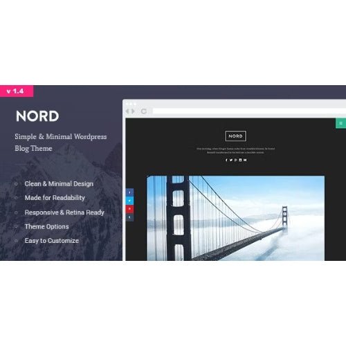 Nord – Minimal and Clean WordPress Personal Blog Theme - Dghut