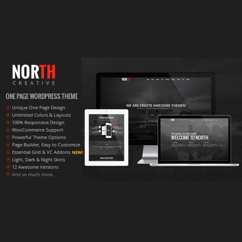 North – One Page Parallax WordPress Theme - Dghut