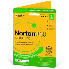 Norton 360 Standard 1 Year 1 Device 10GB Cloud Malware Antivirus - Dghut