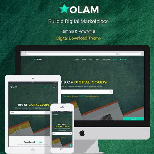 Olam – WordPress Easy Digital Downloads Theme, Digital Marketplace, Bookings - Dghut