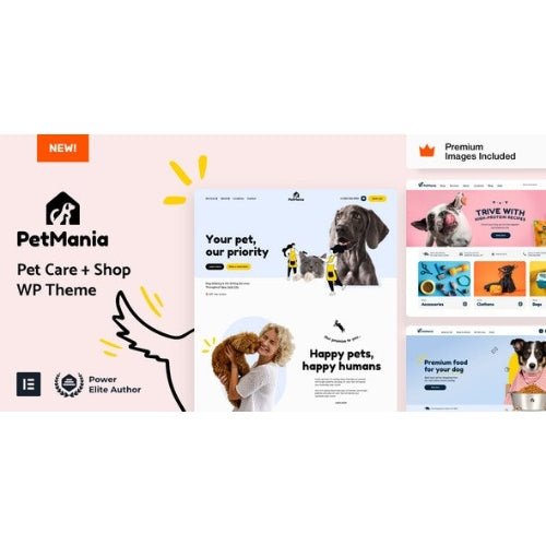 PetMania – Pet Shop & Care Elementor Pro WordPress Theme - Dghut
