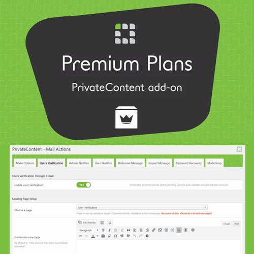 PrivateContent – Premium Plans Add - on for WordPress - Dghut