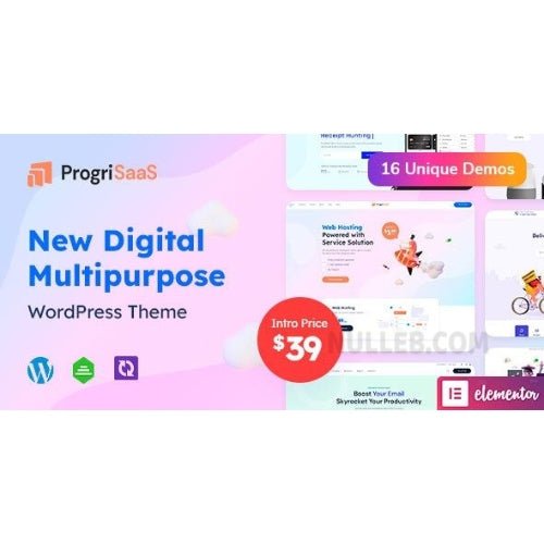 ProgriSaaS – Creative Landing Page WordPress Theme - Dghut