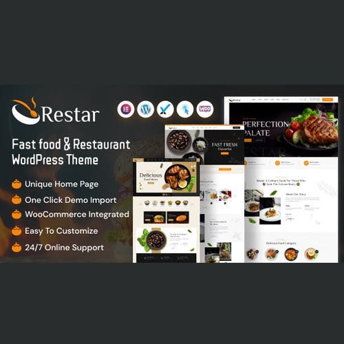 Restar – Fast Food & Restaurant WordPress Theme - Dghut
