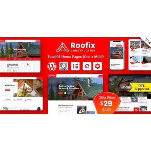 Roofix – Roofing Services WordPress Theme - Dghut