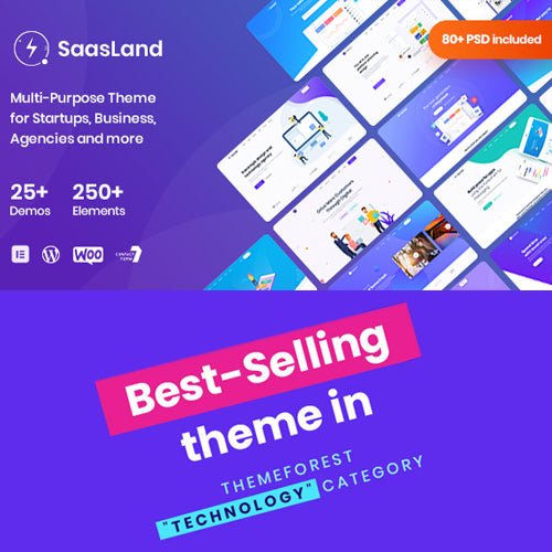 Saasland – MultiPurpose WordPress Theme for Startup - Dghut