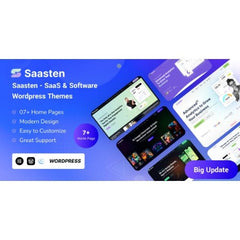 Saasten – SaaS & Software Landing WordPress Theme - Dghut