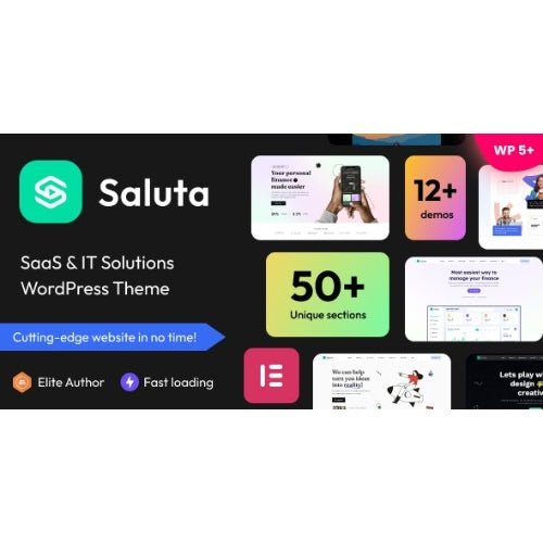 Saluta – SaaS & IT Solutions WordPress Theme - Dghut