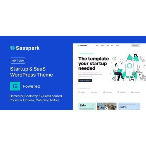 Sasspark – Startup WordPress Theme - Dghut