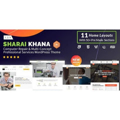 Sharai Khana – Computer Repair & Multi - Concept Professional Services WordPress Theme - Dghut