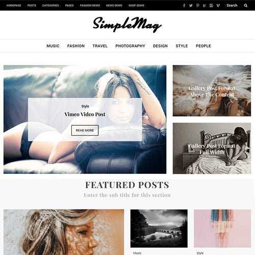 SimpleMag – Magazine theme for creative stuff - Dghut