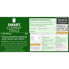 Smart Cleanup Tools – Plugin for WordPress - Dghut