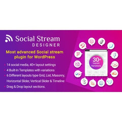 Social Stream Designer – Instagram Facebook Twitter Feed – Social media Feed Grid Gallery Plugin - Dghut