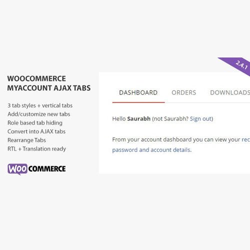SS WooCommerce Myaccount Ajax Tabs - Dghut