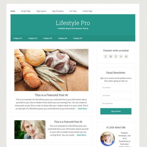 StudioPress Lifestyle Pro Genesis WordPress Theme - Dghut