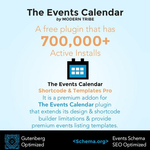 The Events Calendar Shortcode and Templates Pro – WordPress Plugin - Dghut