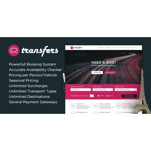 Transfers – Transport and Car Hire WordPress Theme - Dghut