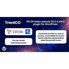 TronICO – TRC20 Token Presale (ICO & IDO) Plugin for WordPress - Dghut