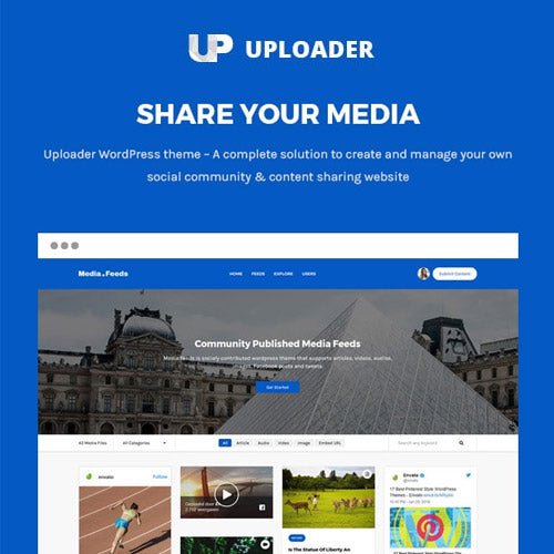 Uploader – Advanced Media Sharing Theme - Dghut