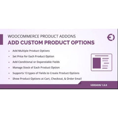 WooCommerce Custom Product Addons, Custom Product Options - Dghut