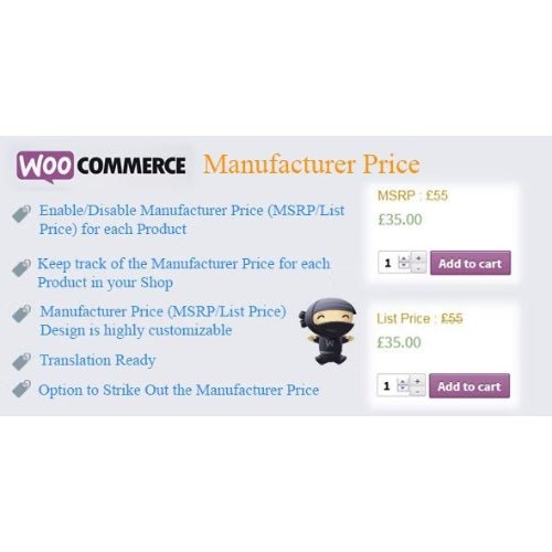 WooCommerce Manufacturer Price - Dghut