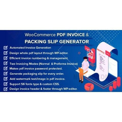 WooCommerce PDF Invoice & Packing Slip with Credit Note - Dghut