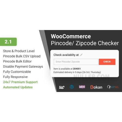 WooCommerce Pincode/ Zipcode Checker - Dghut