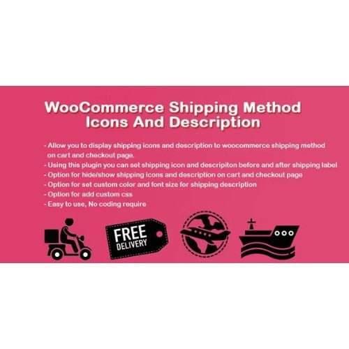 WooCommerce Shipping Icons And Description - Dghut