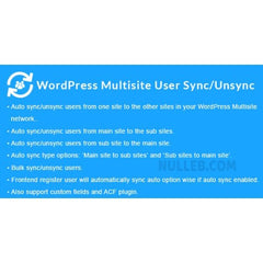 WordPress Multisite User Sync/Unsync - Dghut