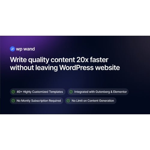 WP Wand Pro – Free AI Content Generation Plugin for WordPress - Dghut